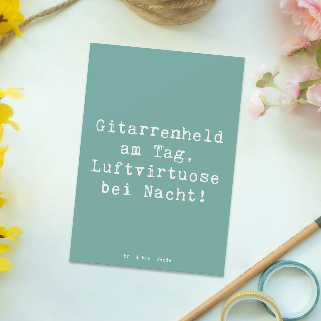 Postkarte Spruch Gitarrenheld Postkarte, Karte, Geschenkkarte, Grußkarte, Einladung, Ansichtskarte, Geburtstagskarte, Einladungskarte, Dankeskarte, Ansichtskarten, Einladung Geburtstag, Einladungskarten Geburtstag, Instrumente, Geschenke Musiker, Musikliebhaber