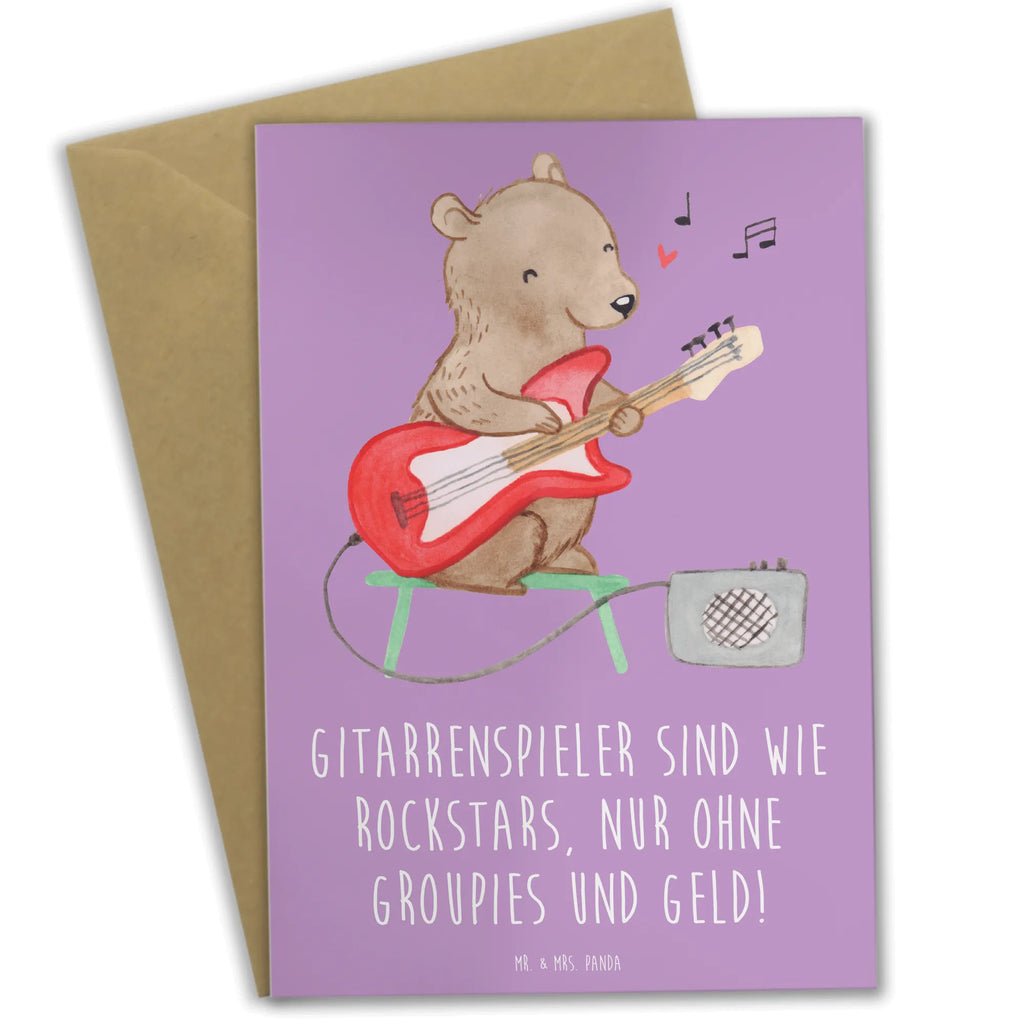 Grußkarte Gitarre Helden Grußkarte, Klappkarte, Einladungskarte, Glückwunschkarte, Hochzeitskarte, Geburtstagskarte, Karte, Ansichtskarten, Instrumente, Geschenke Musiker, Musikliebhaber