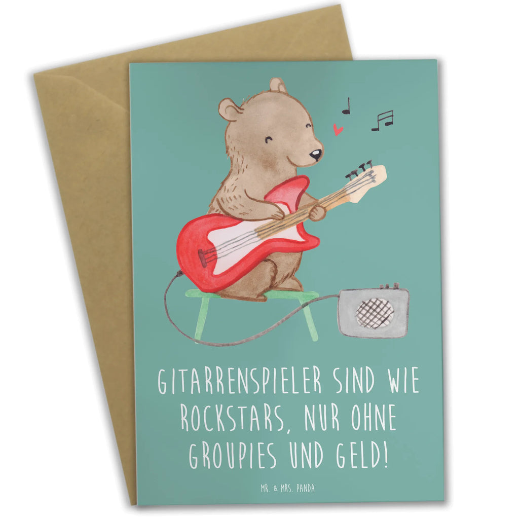 Grußkarte Gitarre Helden Grußkarte, Klappkarte, Einladungskarte, Glückwunschkarte, Hochzeitskarte, Geburtstagskarte, Karte, Ansichtskarten, Instrumente, Geschenke Musiker, Musikliebhaber