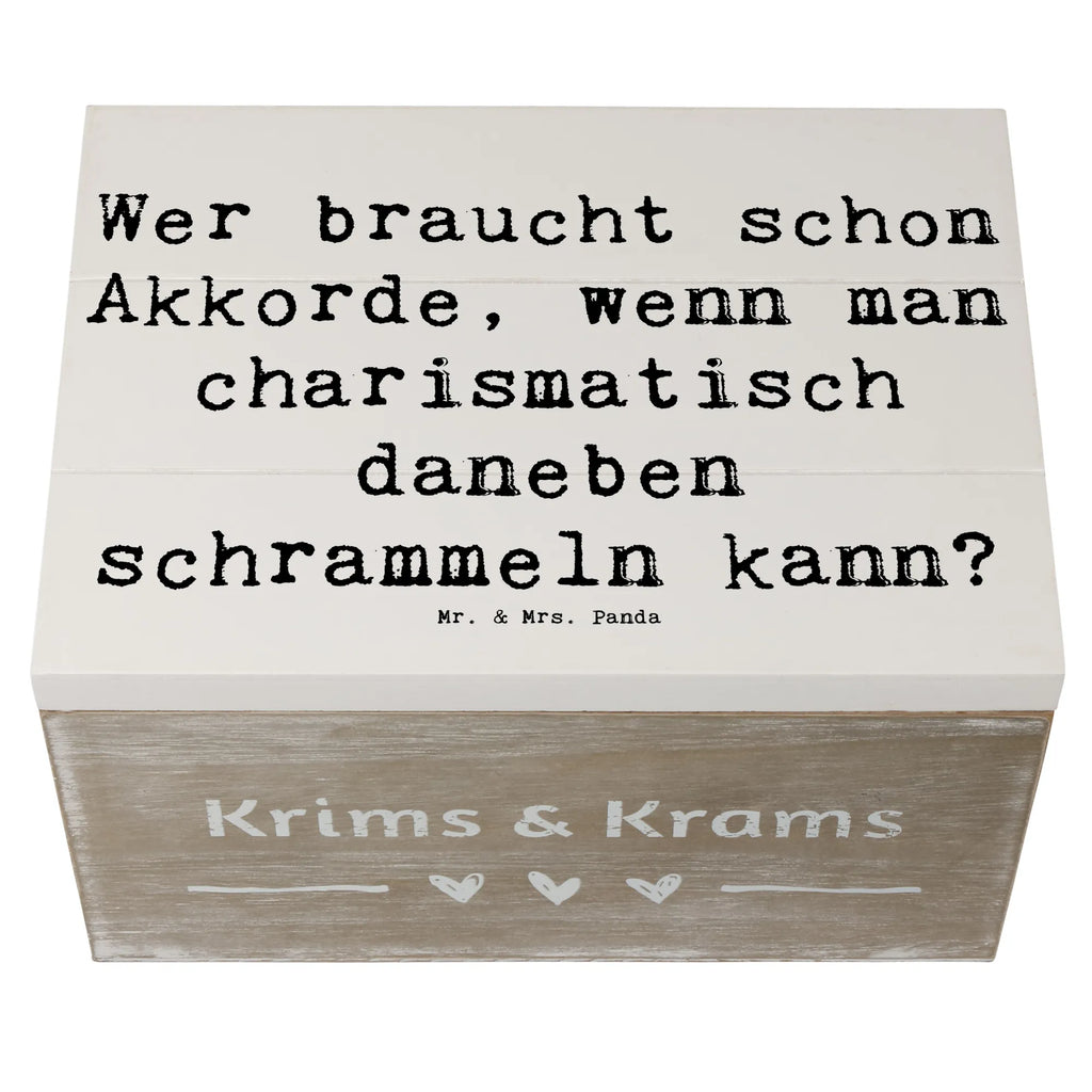 Holzkiste Spruch Charisma Gitarre Holzkiste, Kiste, Schatzkiste, Truhe, Schatulle, XXL, Erinnerungsbox, Erinnerungskiste, Dekokiste, Aufbewahrungsbox, Geschenkbox, Geschenkdose, Instrumente, Geschenke Musiker, Musikliebhaber