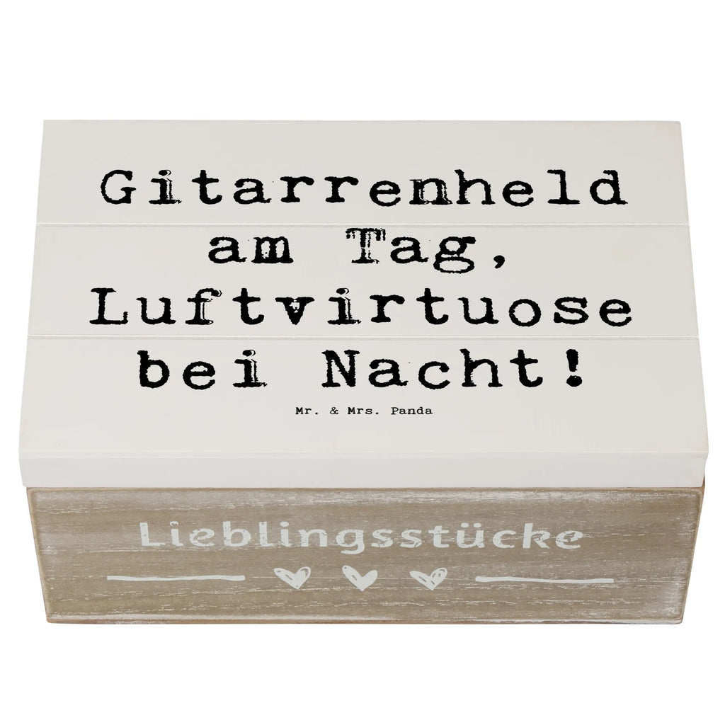 Holzkiste Spruch Gitarrenheld Holzkiste, Kiste, Schatzkiste, Truhe, Schatulle, XXL, Erinnerungsbox, Erinnerungskiste, Dekokiste, Aufbewahrungsbox, Geschenkbox, Geschenkdose, Instrumente, Geschenke Musiker, Musikliebhaber