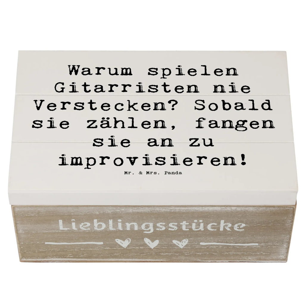 Holzkiste Spruch Gitarre Improvisation Holzkiste, Kiste, Schatzkiste, Truhe, Schatulle, XXL, Erinnerungsbox, Erinnerungskiste, Dekokiste, Aufbewahrungsbox, Geschenkbox, Geschenkdose, Instrumente, Geschenke Musiker, Musikliebhaber