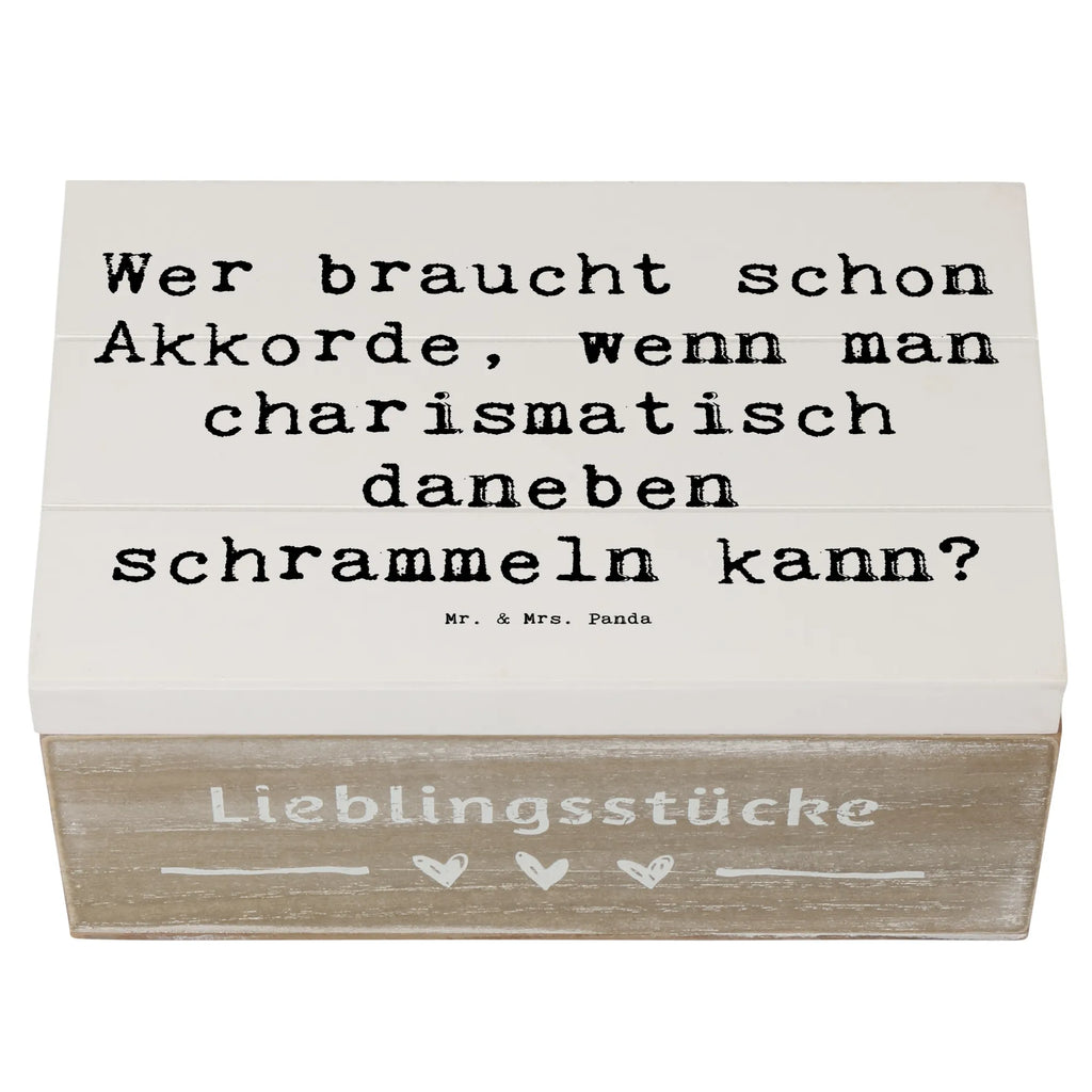 Holzkiste Spruch Charisma Gitarre Holzkiste, Kiste, Schatzkiste, Truhe, Schatulle, XXL, Erinnerungsbox, Erinnerungskiste, Dekokiste, Aufbewahrungsbox, Geschenkbox, Geschenkdose, Instrumente, Geschenke Musiker, Musikliebhaber