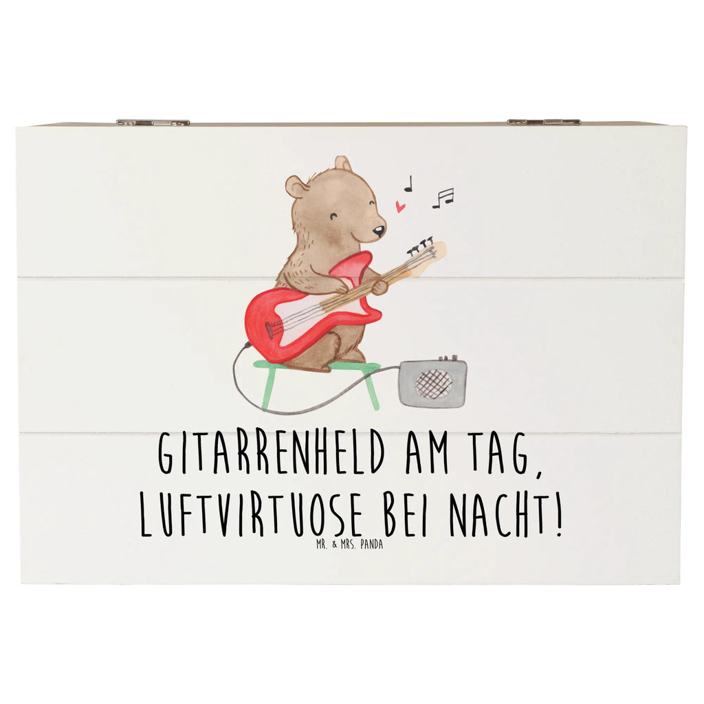 Holzkiste Gitarrenheld Holzkiste, Kiste, Schatzkiste, Truhe, Schatulle, XXL, Erinnerungsbox, Erinnerungskiste, Dekokiste, Aufbewahrungsbox, Geschenkbox, Geschenkdose, Instrumente, Geschenke Musiker, Musikliebhaber