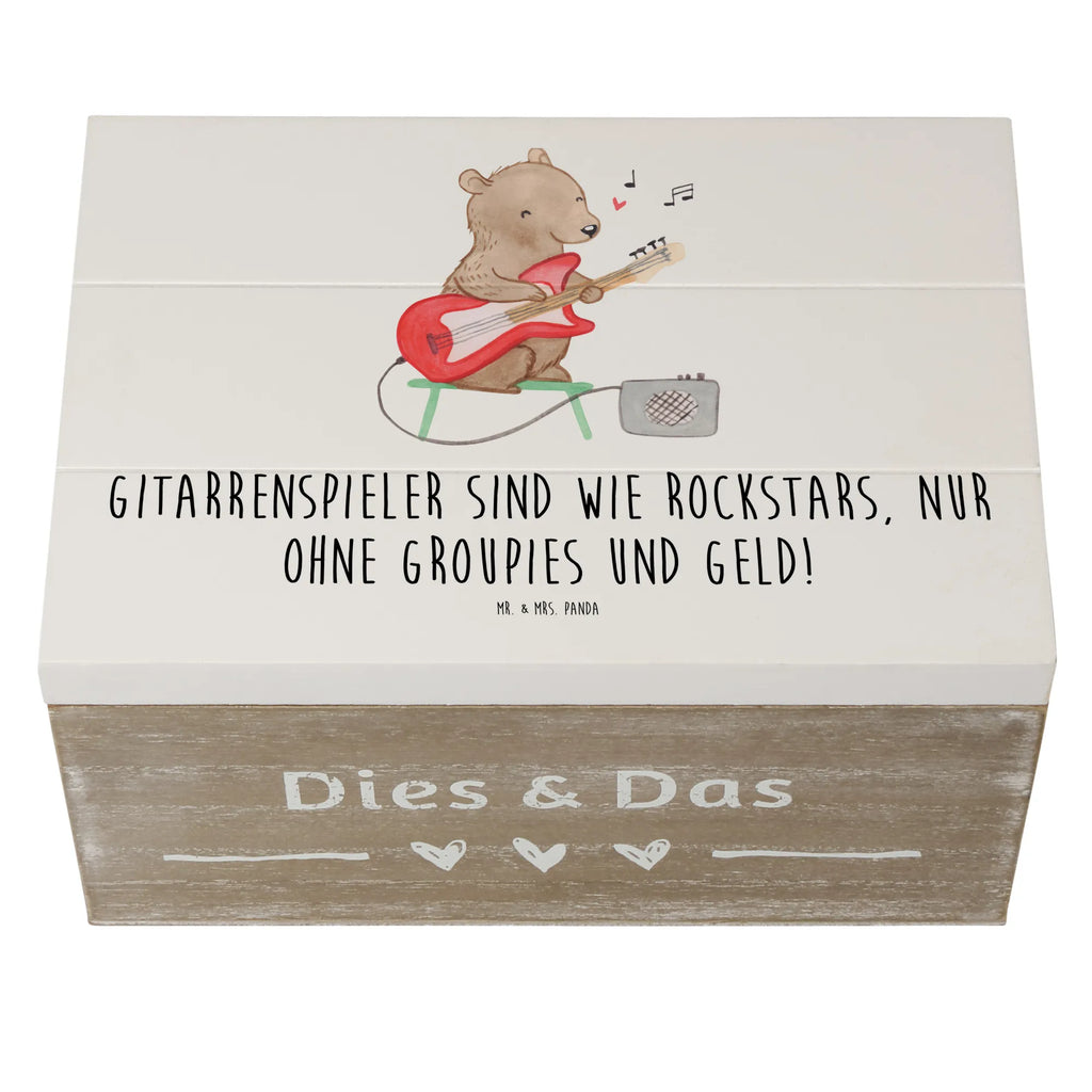 Holzkiste Gitarre Helden Holzkiste, Kiste, Schatzkiste, Truhe, Schatulle, XXL, Erinnerungsbox, Erinnerungskiste, Dekokiste, Aufbewahrungsbox, Geschenkbox, Geschenkdose, Instrumente, Geschenke Musiker, Musikliebhaber