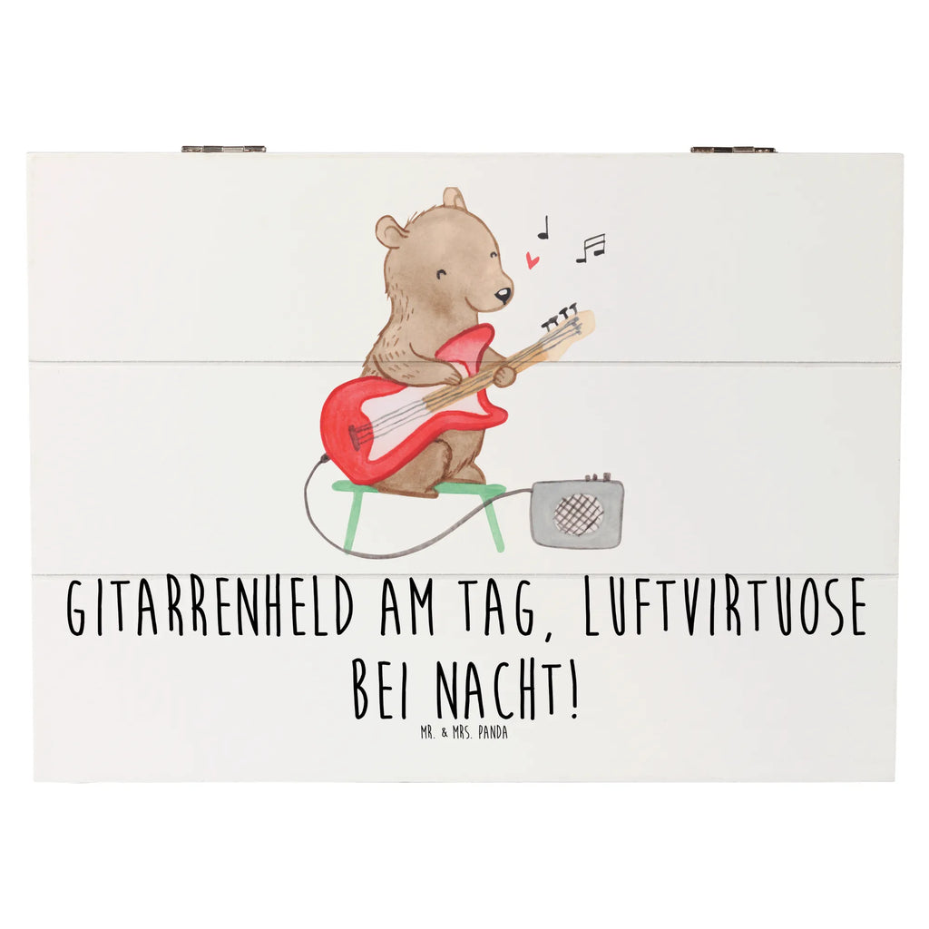 Holzkiste Gitarrenheld Holzkiste, Kiste, Schatzkiste, Truhe, Schatulle, XXL, Erinnerungsbox, Erinnerungskiste, Dekokiste, Aufbewahrungsbox, Geschenkbox, Geschenkdose, Instrumente, Geschenke Musiker, Musikliebhaber