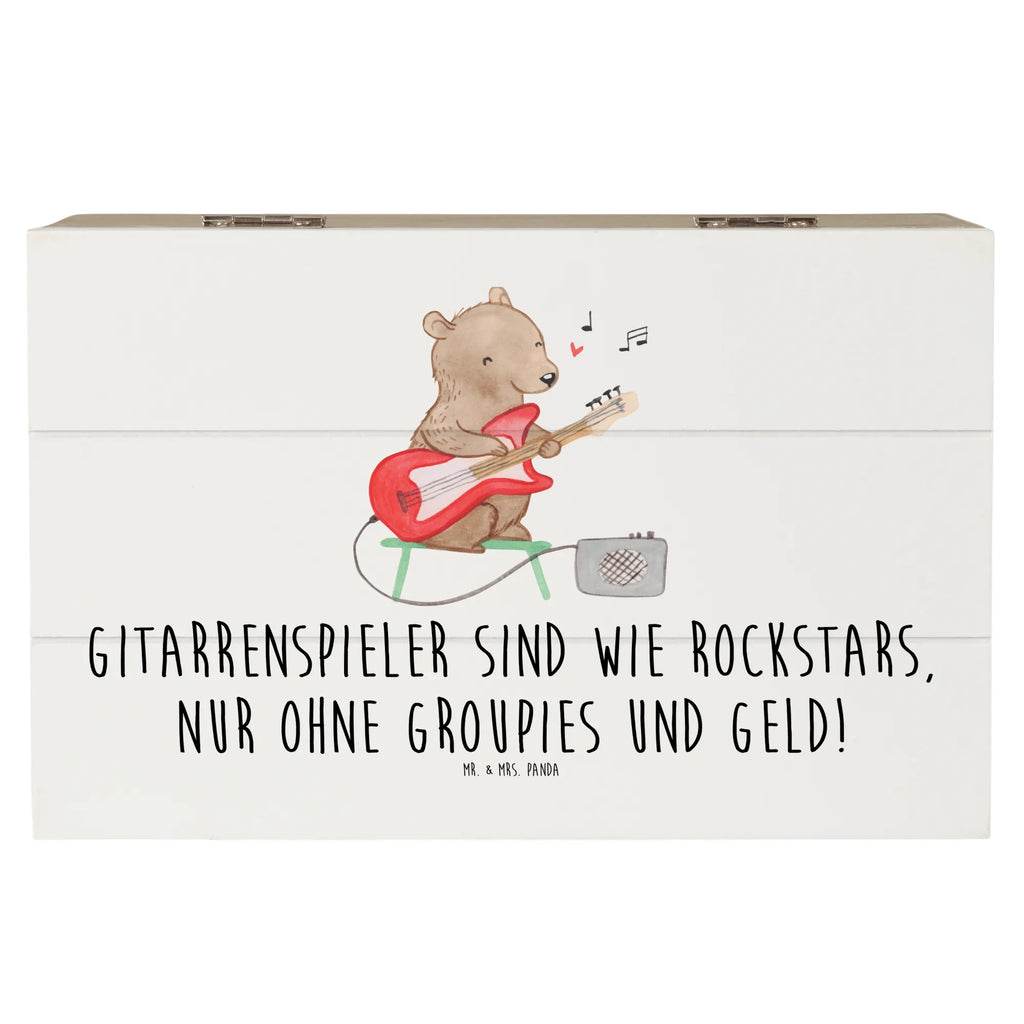 Holzkiste Gitarre Helden Holzkiste, Kiste, Schatzkiste, Truhe, Schatulle, XXL, Erinnerungsbox, Erinnerungskiste, Dekokiste, Aufbewahrungsbox, Geschenkbox, Geschenkdose, Instrumente, Geschenke Musiker, Musikliebhaber