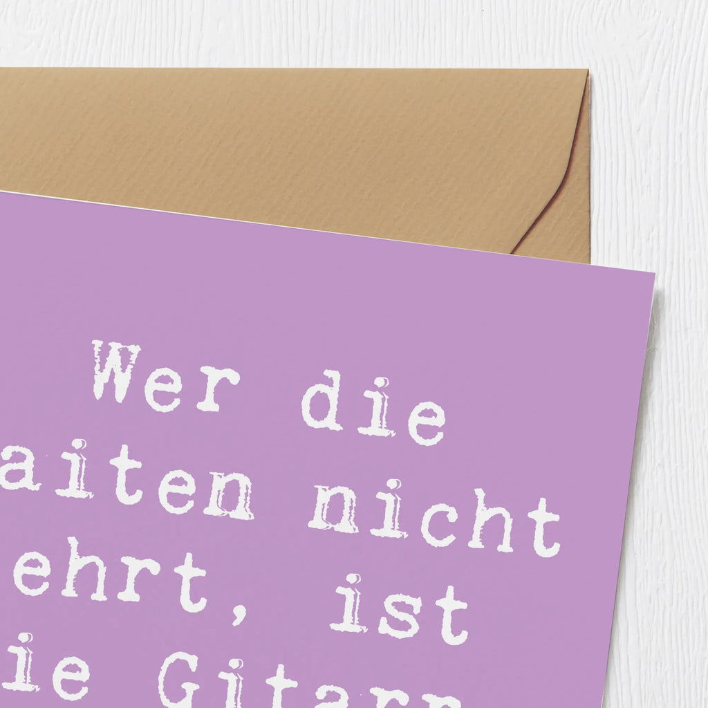 Deluxe Karte Spruch Gitarre Wert Karte, Grußkarte, Klappkarte, Einladungskarte, Glückwunschkarte, Hochzeitskarte, Geburtstagskarte, Hochwertige Grußkarte, Hochwertige Klappkarte, Instrumente, Geschenke Musiker, Musikliebhaber