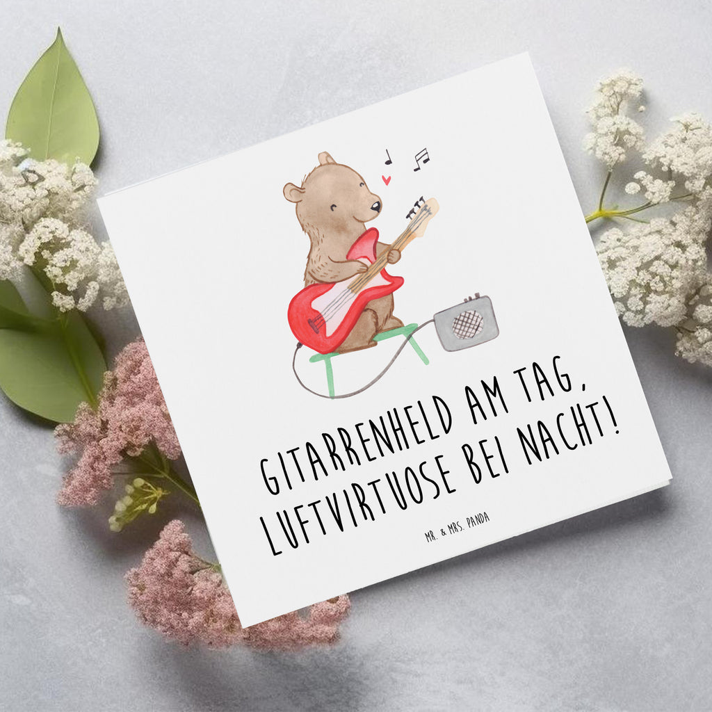 Deluxe Karte Gitarrenheld Karte, Grußkarte, Klappkarte, Einladungskarte, Glückwunschkarte, Hochzeitskarte, Geburtstagskarte, Hochwertige Grußkarte, Hochwertige Klappkarte, Instrumente, Geschenke Musiker, Musikliebhaber