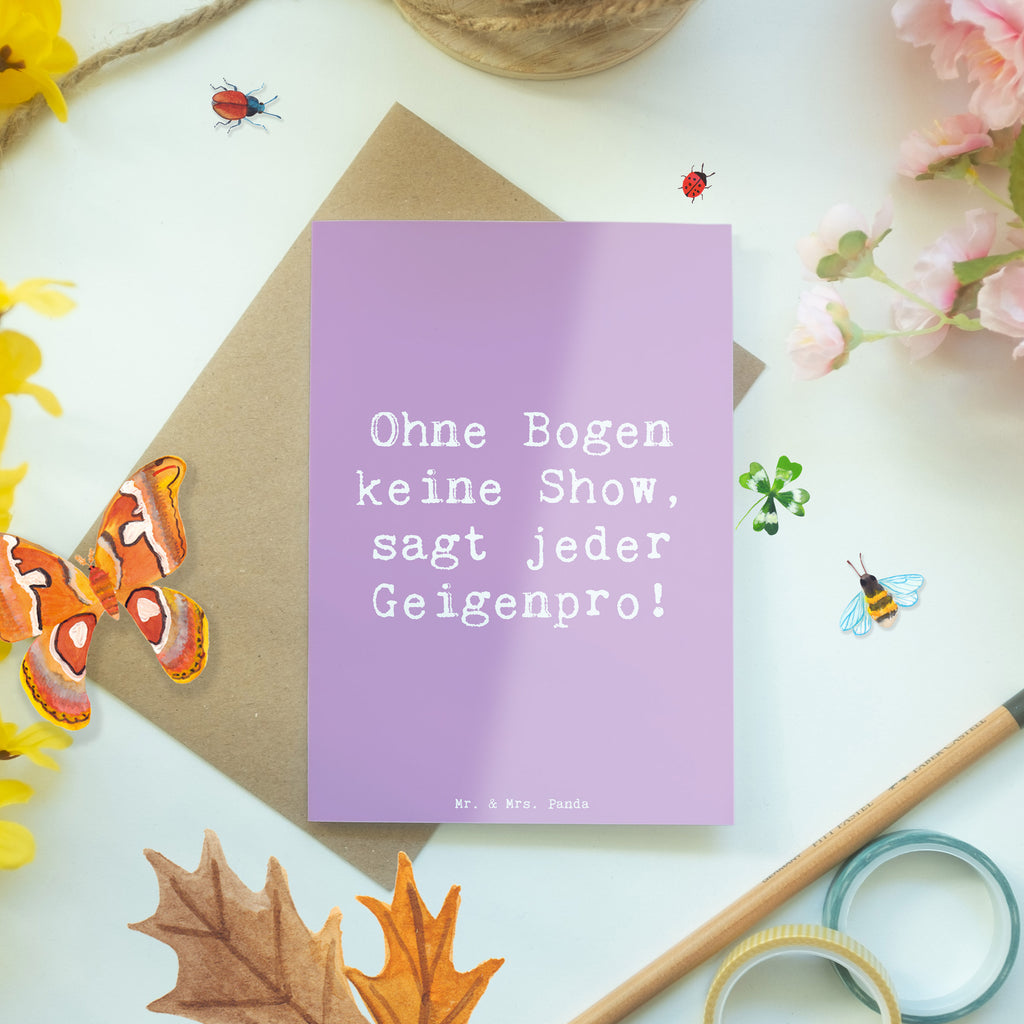 Grußkarte Spruch Geige Bogen Grußkarte, Klappkarte, Einladungskarte, Glückwunschkarte, Hochzeitskarte, Geburtstagskarte, Karte, Ansichtskarten, Instrumente, Geschenke Musiker, Musikliebhaber