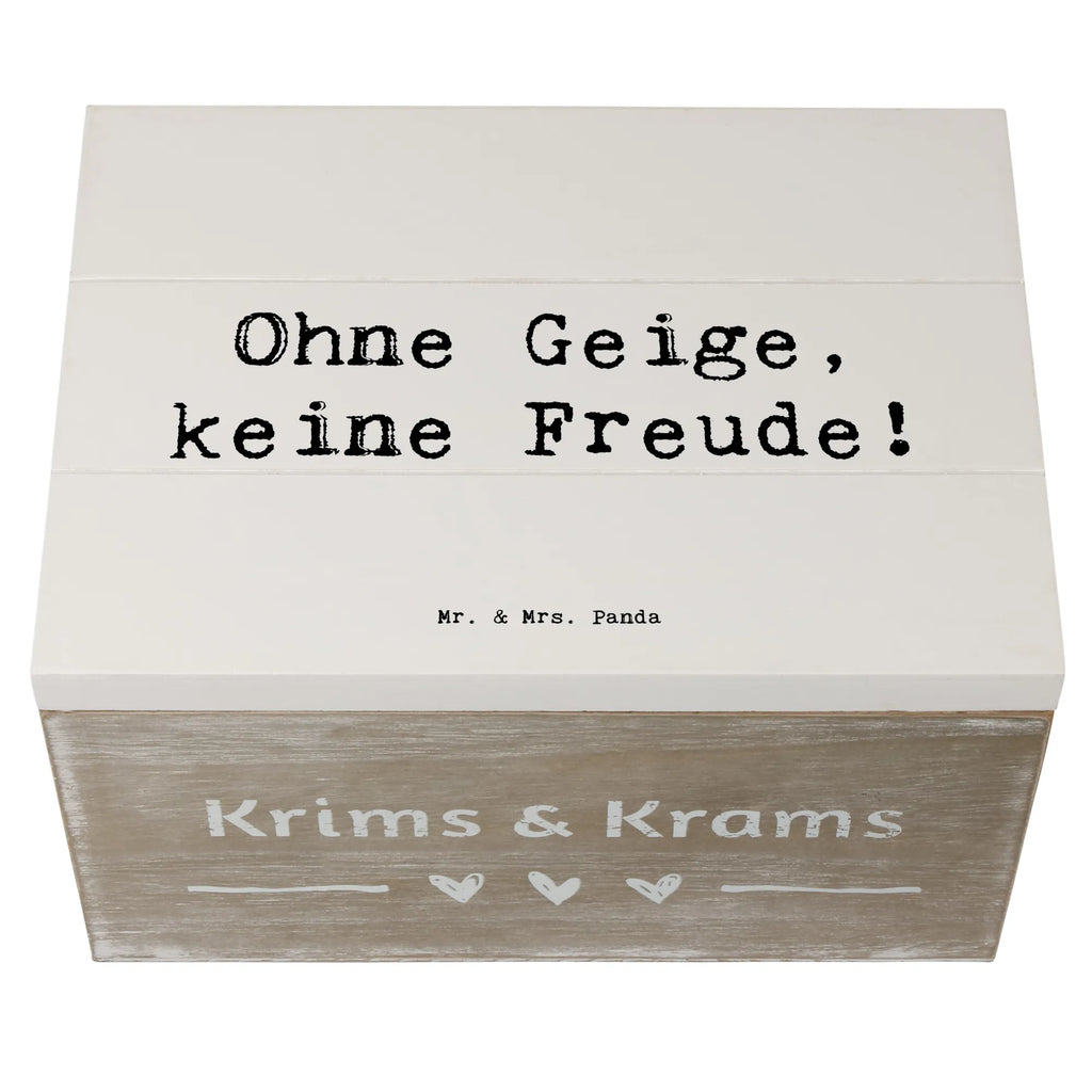 Holzkiste Spruch Geige Freude Holzkiste, Kiste, Schatzkiste, Truhe, Schatulle, XXL, Erinnerungsbox, Erinnerungskiste, Dekokiste, Aufbewahrungsbox, Geschenkbox, Geschenkdose, Instrumente, Geschenke Musiker, Musikliebhaber