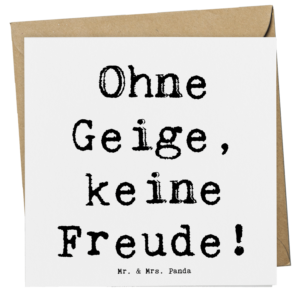 Deluxe Karte Spruch Geige Freude Karte, Grußkarte, Klappkarte, Einladungskarte, Glückwunschkarte, Hochzeitskarte, Geburtstagskarte, Hochwertige Grußkarte, Hochwertige Klappkarte, Instrumente, Geschenke Musiker, Musikliebhaber