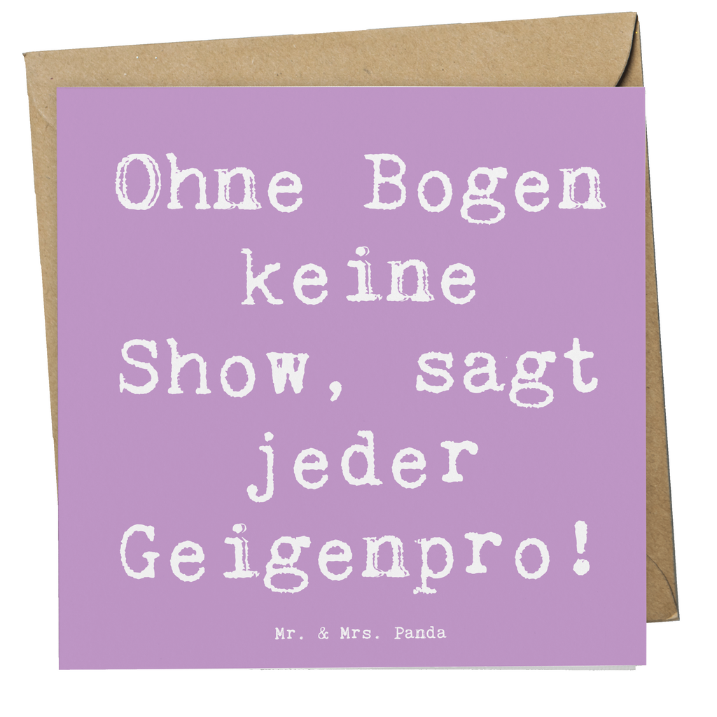 Deluxe Karte Spruch Geige Bogen Karte, Grußkarte, Klappkarte, Einladungskarte, Glückwunschkarte, Hochzeitskarte, Geburtstagskarte, Hochwertige Grußkarte, Hochwertige Klappkarte, Instrumente, Geschenke Musiker, Musikliebhaber