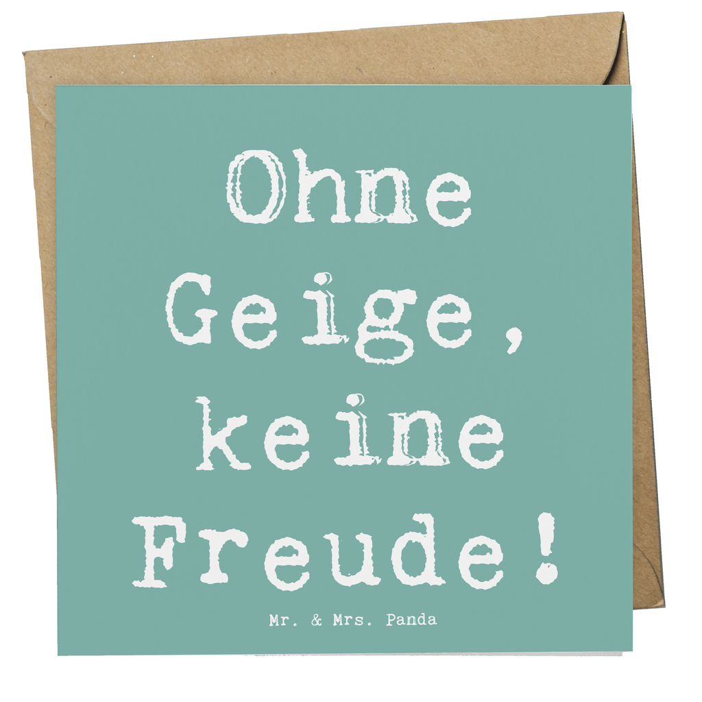 Deluxe Karte Spruch Geige Freude Karte, Grußkarte, Klappkarte, Einladungskarte, Glückwunschkarte, Hochzeitskarte, Geburtstagskarte, Hochwertige Grußkarte, Hochwertige Klappkarte, Instrumente, Geschenke Musiker, Musikliebhaber