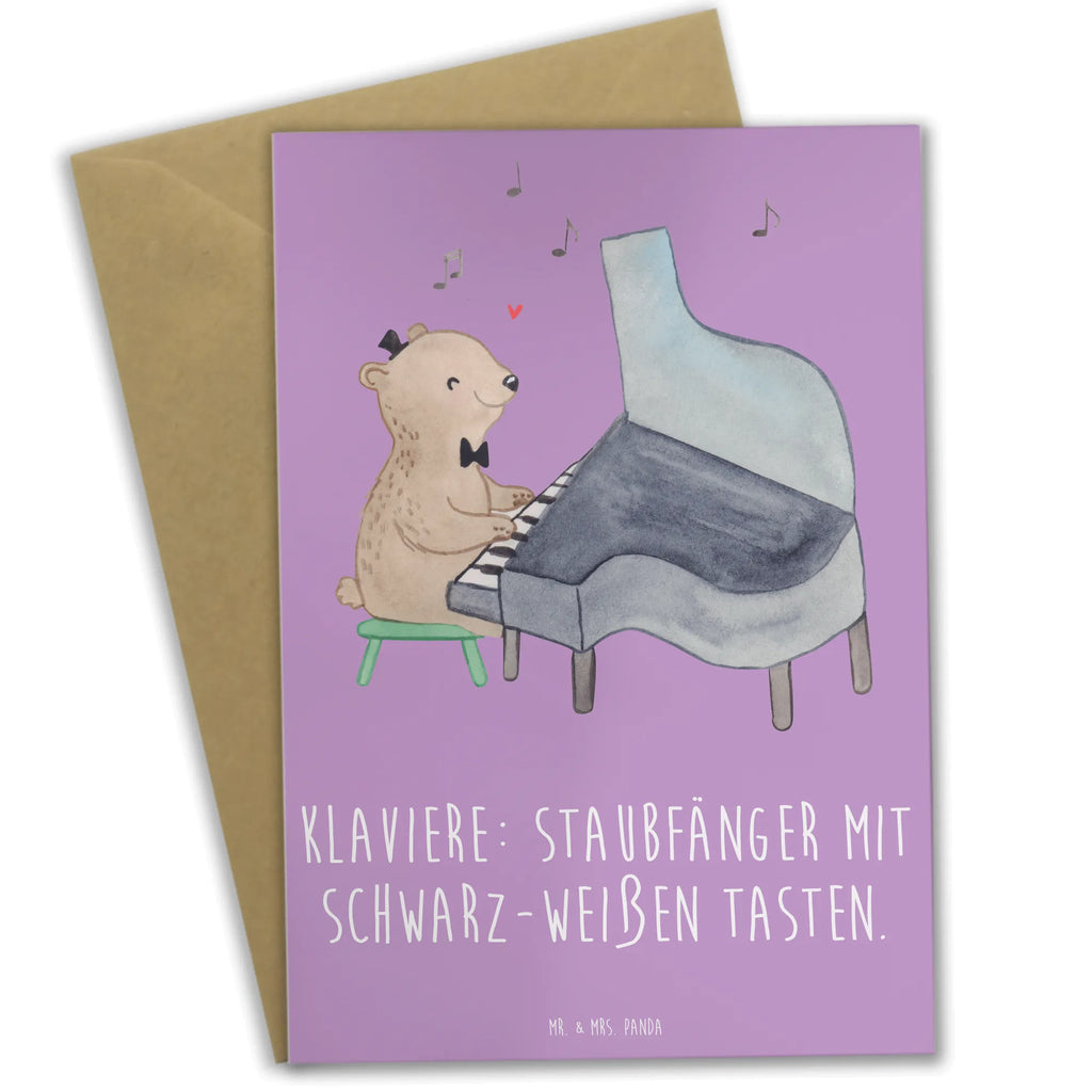 Grußkarte Klavier Staubfänger Grußkarte, Klappkarte, Einladungskarte, Glückwunschkarte, Hochzeitskarte, Geburtstagskarte, Karte, Ansichtskarten, Instrumente, Geschenke Musiker, Musikliebhaber