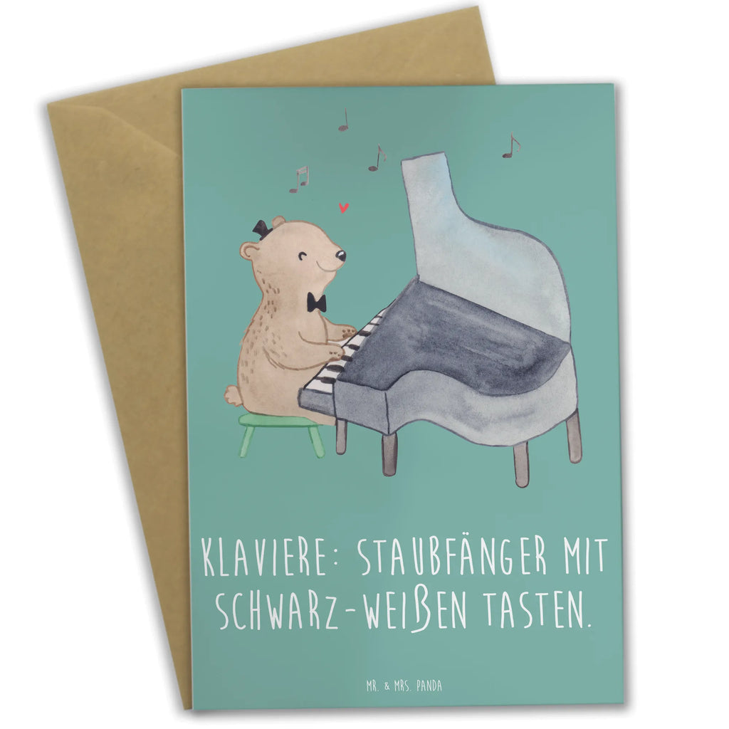 Grußkarte Klavier Staubfänger Grußkarte, Klappkarte, Einladungskarte, Glückwunschkarte, Hochzeitskarte, Geburtstagskarte, Karte, Ansichtskarten, Instrumente, Geschenke Musiker, Musikliebhaber