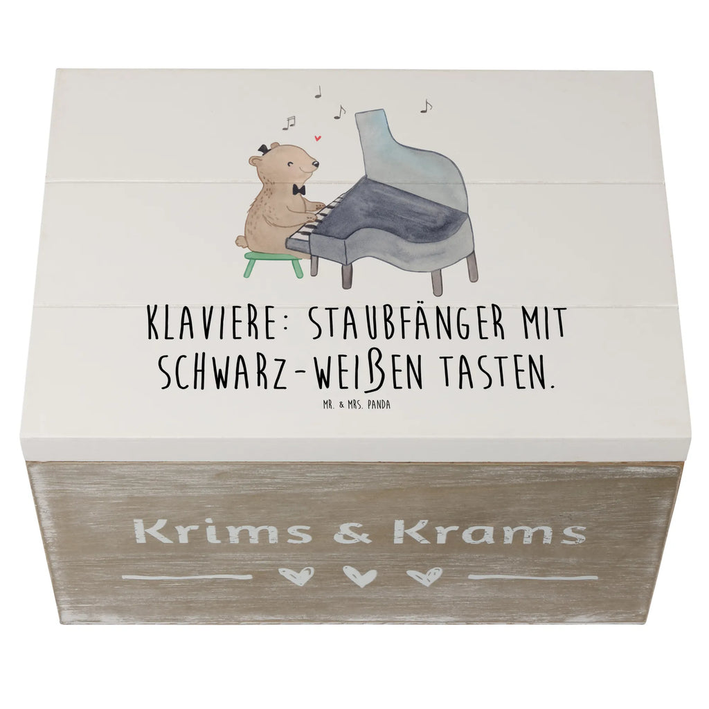 Holzkiste Klavier Staubfänger Holzkiste, Kiste, Schatzkiste, Truhe, Schatulle, XXL, Erinnerungsbox, Erinnerungskiste, Dekokiste, Aufbewahrungsbox, Geschenkbox, Geschenkdose, Instrumente, Geschenke Musiker, Musikliebhaber