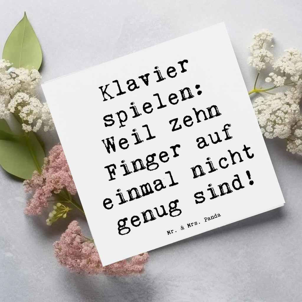 Deluxe Karte Spruch Klavier Magie Karte, Grußkarte, Klappkarte, Einladungskarte, Glückwunschkarte, Hochzeitskarte, Geburtstagskarte, Hochwertige Grußkarte, Hochwertige Klappkarte, Instrumente, Geschenke Musiker, Musikliebhaber