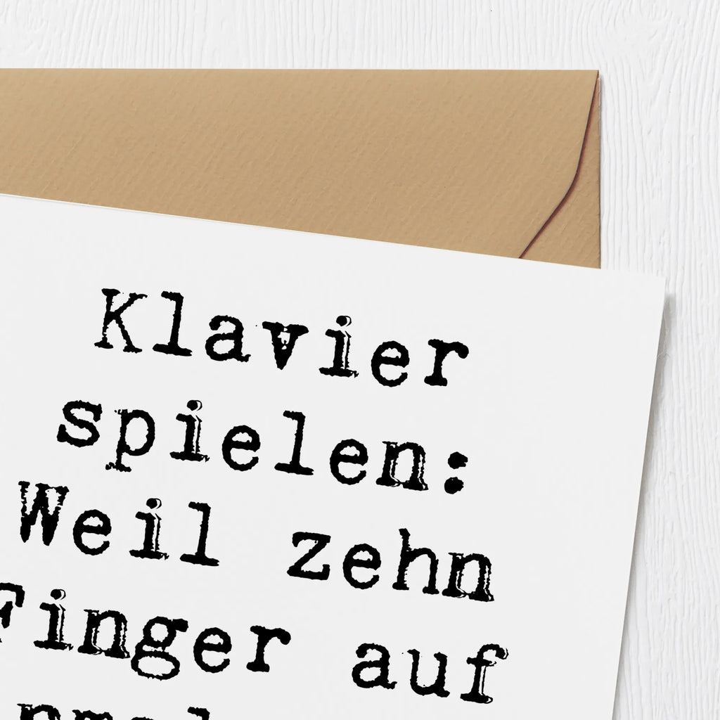 Deluxe Karte Spruch Klavier Magie Karte, Grußkarte, Klappkarte, Einladungskarte, Glückwunschkarte, Hochzeitskarte, Geburtstagskarte, Hochwertige Grußkarte, Hochwertige Klappkarte, Instrumente, Geschenke Musiker, Musikliebhaber