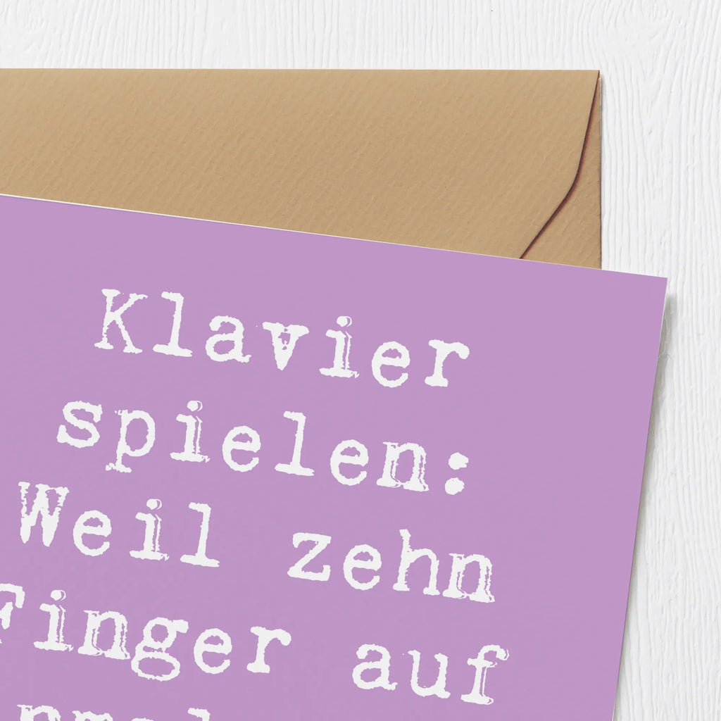 Deluxe Karte Spruch Klavier Magie Karte, Grußkarte, Klappkarte, Einladungskarte, Glückwunschkarte, Hochzeitskarte, Geburtstagskarte, Hochwertige Grußkarte, Hochwertige Klappkarte, Instrumente, Geschenke Musiker, Musikliebhaber