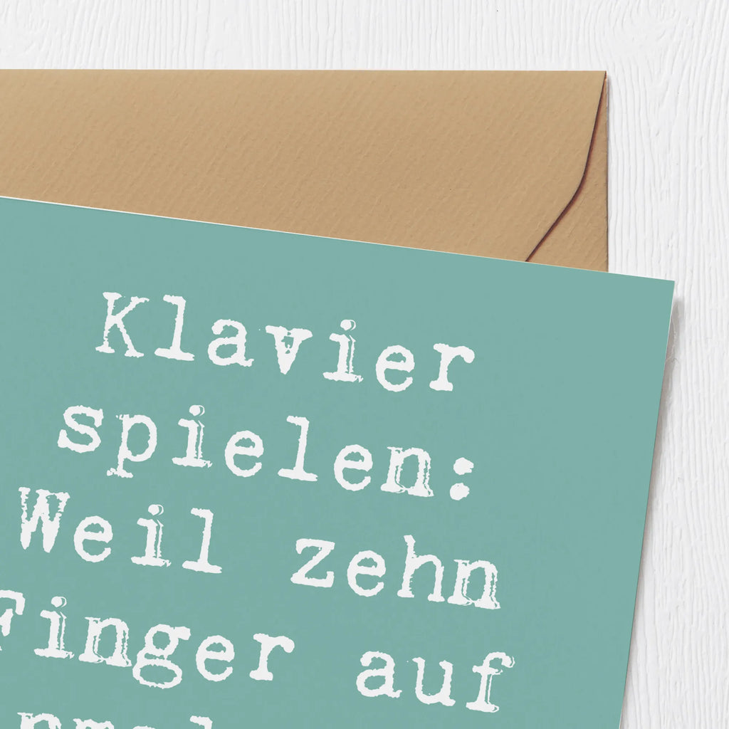 Deluxe Karte Spruch Klavier Magie Karte, Grußkarte, Klappkarte, Einladungskarte, Glückwunschkarte, Hochzeitskarte, Geburtstagskarte, Hochwertige Grußkarte, Hochwertige Klappkarte, Instrumente, Geschenke Musiker, Musikliebhaber