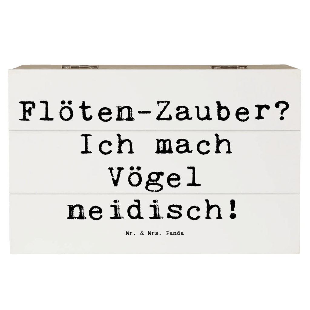 Holzkiste Spruch Flöte Zauber Holzkiste, Kiste, Schatzkiste, Truhe, Schatulle, XXL, Erinnerungsbox, Erinnerungskiste, Dekokiste, Aufbewahrungsbox, Geschenkbox, Geschenkdose, Instrumente, Geschenke Musiker, Musikliebhaber