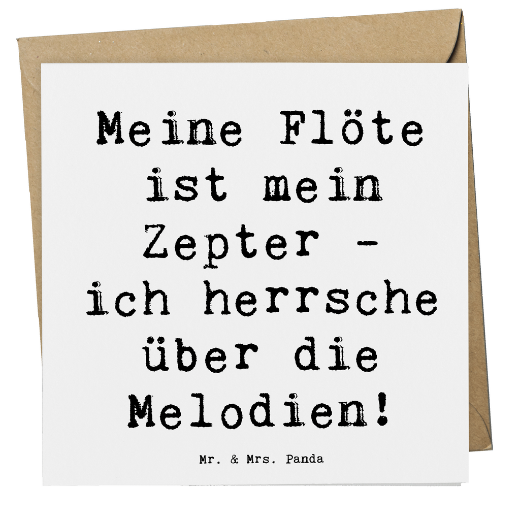 Deluxe Karte Spruch Flötenzauber Karte, Grußkarte, Klappkarte, Einladungskarte, Glückwunschkarte, Hochzeitskarte, Geburtstagskarte, Hochwertige Grußkarte, Hochwertige Klappkarte, Instrumente, Geschenke Musiker, Musikliebhaber