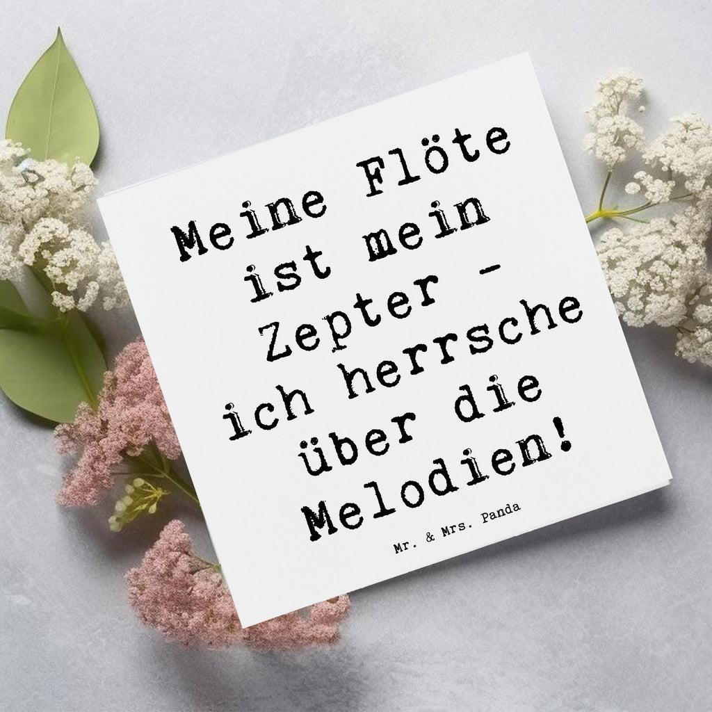 Deluxe Karte Spruch Flötenzauber Karte, Grußkarte, Klappkarte, Einladungskarte, Glückwunschkarte, Hochzeitskarte, Geburtstagskarte, Hochwertige Grußkarte, Hochwertige Klappkarte, Instrumente, Geschenke Musiker, Musikliebhaber