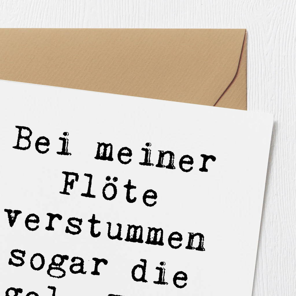 Deluxe Karte Spruch Besondere Flöte Karte, Grußkarte, Klappkarte, Einladungskarte, Glückwunschkarte, Hochzeitskarte, Geburtstagskarte, Hochwertige Grußkarte, Hochwertige Klappkarte, Instrumente, Geschenke Musiker, Musikliebhaber