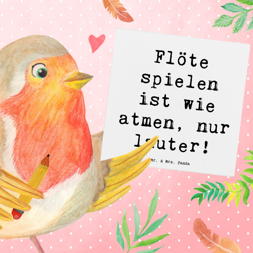 Deluxe Karte Spruch Flöte Atem Karte, Grußkarte, Klappkarte, Einladungskarte, Glückwunschkarte, Hochzeitskarte, Geburtstagskarte, Hochwertige Grußkarte, Hochwertige Klappkarte, Instrumente, Geschenke Musiker, Musikliebhaber