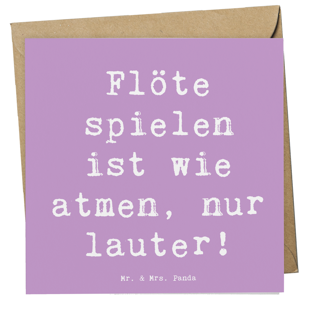 Deluxe Karte Spruch Flöte Atem Karte, Grußkarte, Klappkarte, Einladungskarte, Glückwunschkarte, Hochzeitskarte, Geburtstagskarte, Hochwertige Grußkarte, Hochwertige Klappkarte, Instrumente, Geschenke Musiker, Musikliebhaber