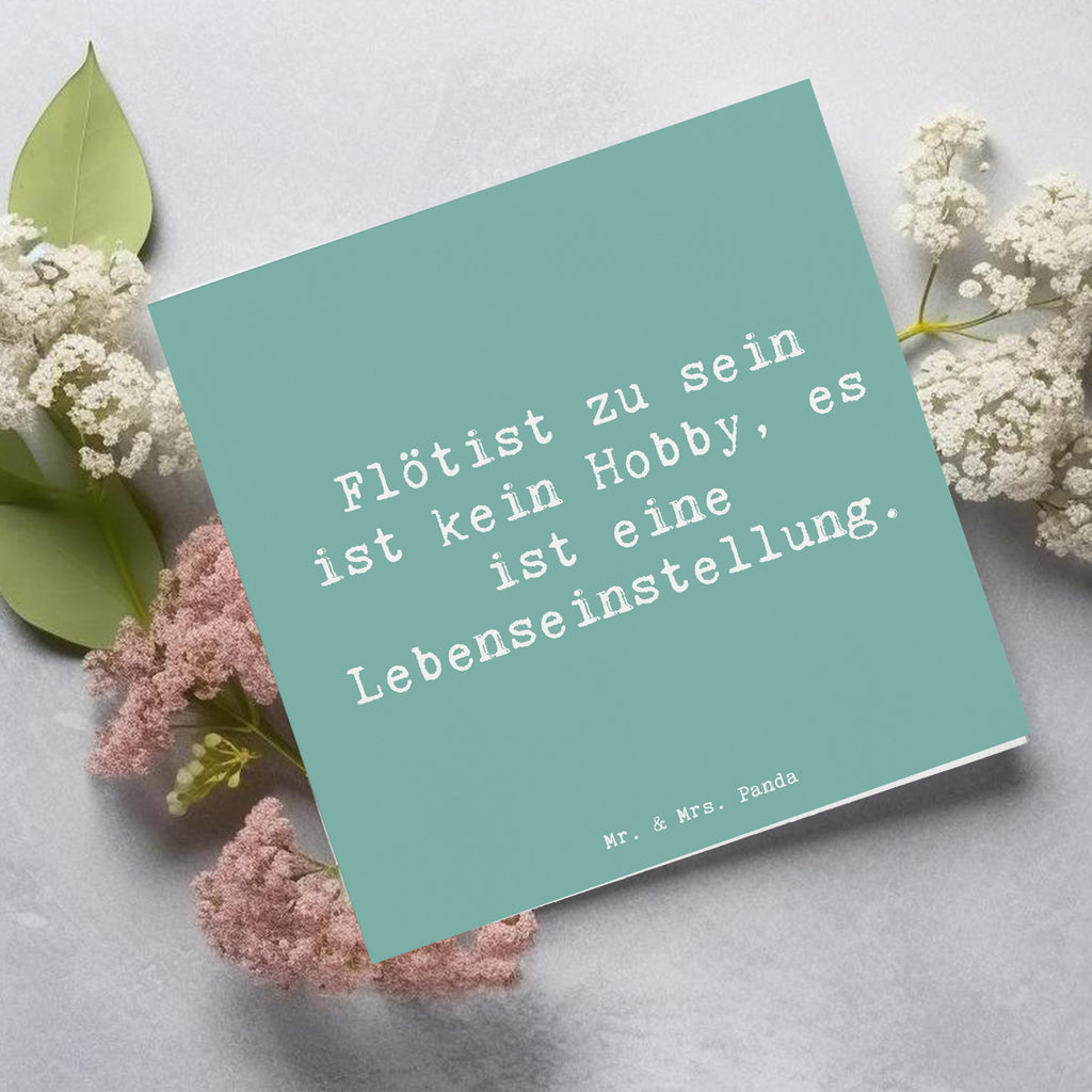 Deluxe Karte Spruch Flötist zu sein ist kein Hobby, es ist eine Lebenseinstellung. Karte, Grußkarte, Klappkarte, Einladungskarte, Glückwunschkarte, Hochzeitskarte, Geburtstagskarte, Hochwertige Grußkarte, Hochwertige Klappkarte, Instrumente, Geschenke Musiker, Musikliebhaber