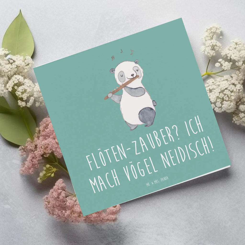 Deluxe Karte Flöte Zauber Karte, Grußkarte, Klappkarte, Einladungskarte, Glückwunschkarte, Hochzeitskarte, Geburtstagskarte, Hochwertige Grußkarte, Hochwertige Klappkarte, Instrumente, Geschenke Musiker, Musikliebhaber