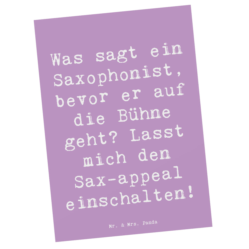 Postkarte Spruch Magischer Saxophon-Charme