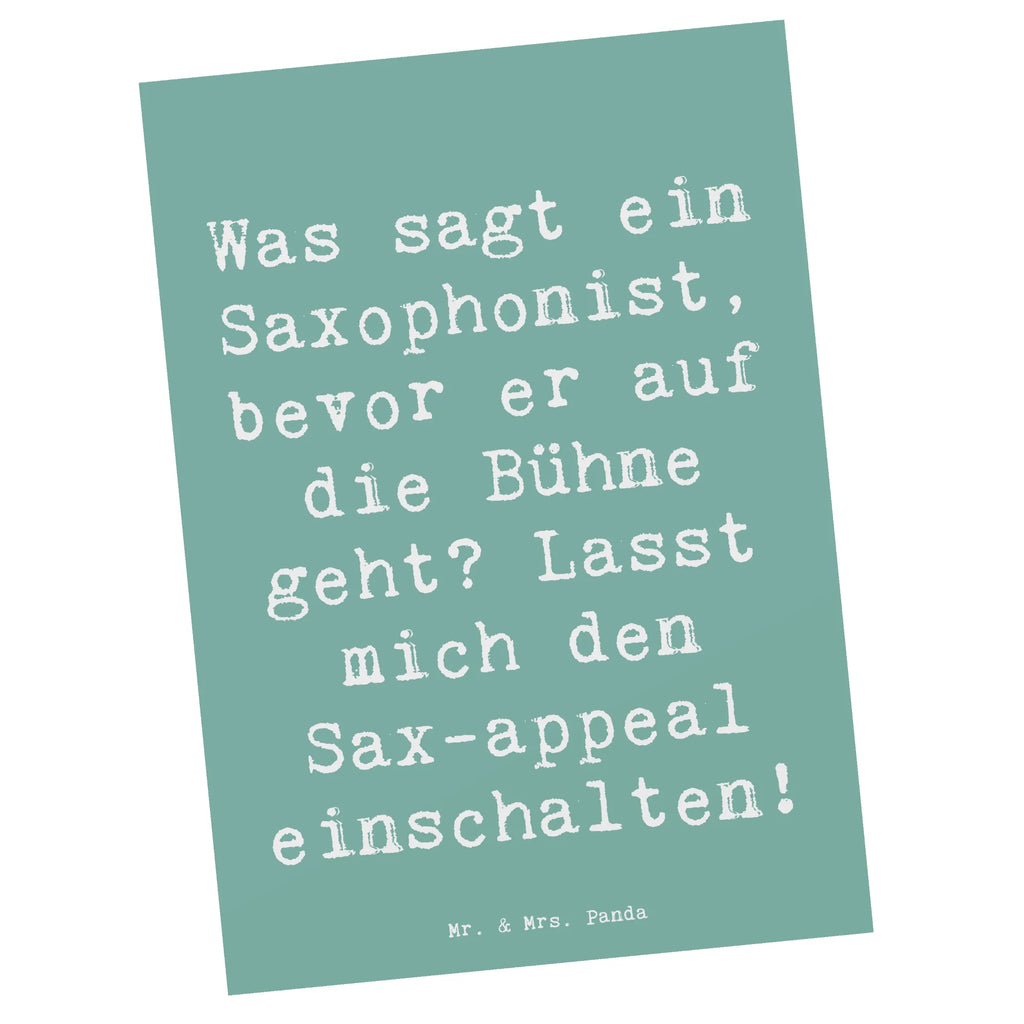 Postkarte Spruch Magischer Saxophon-Charme