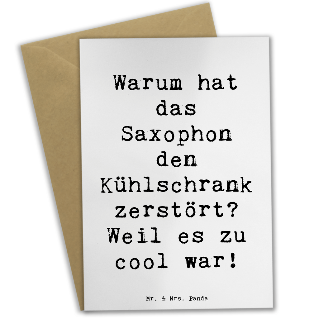 Grußkarte Spruch Saxophon Kühlschrank Grußkarte, Klappkarte, Einladungskarte, Glückwunschkarte, Hochzeitskarte, Geburtstagskarte, Karte, Ansichtskarten, Instrumente, Geschenke Musiker, Musikliebhaber