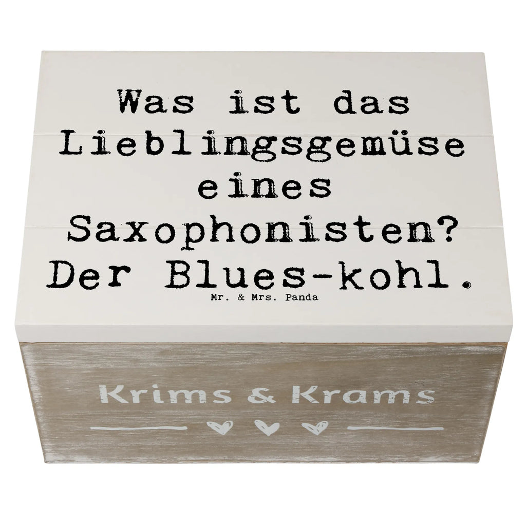 Holzkiste Spruch Saxophon Blues Holzkiste, Kiste, Schatzkiste, Truhe, Schatulle, XXL, Erinnerungsbox, Erinnerungskiste, Dekokiste, Aufbewahrungsbox, Geschenkbox, Geschenkdose, Instrumente, Geschenke Musiker, Musikliebhaber