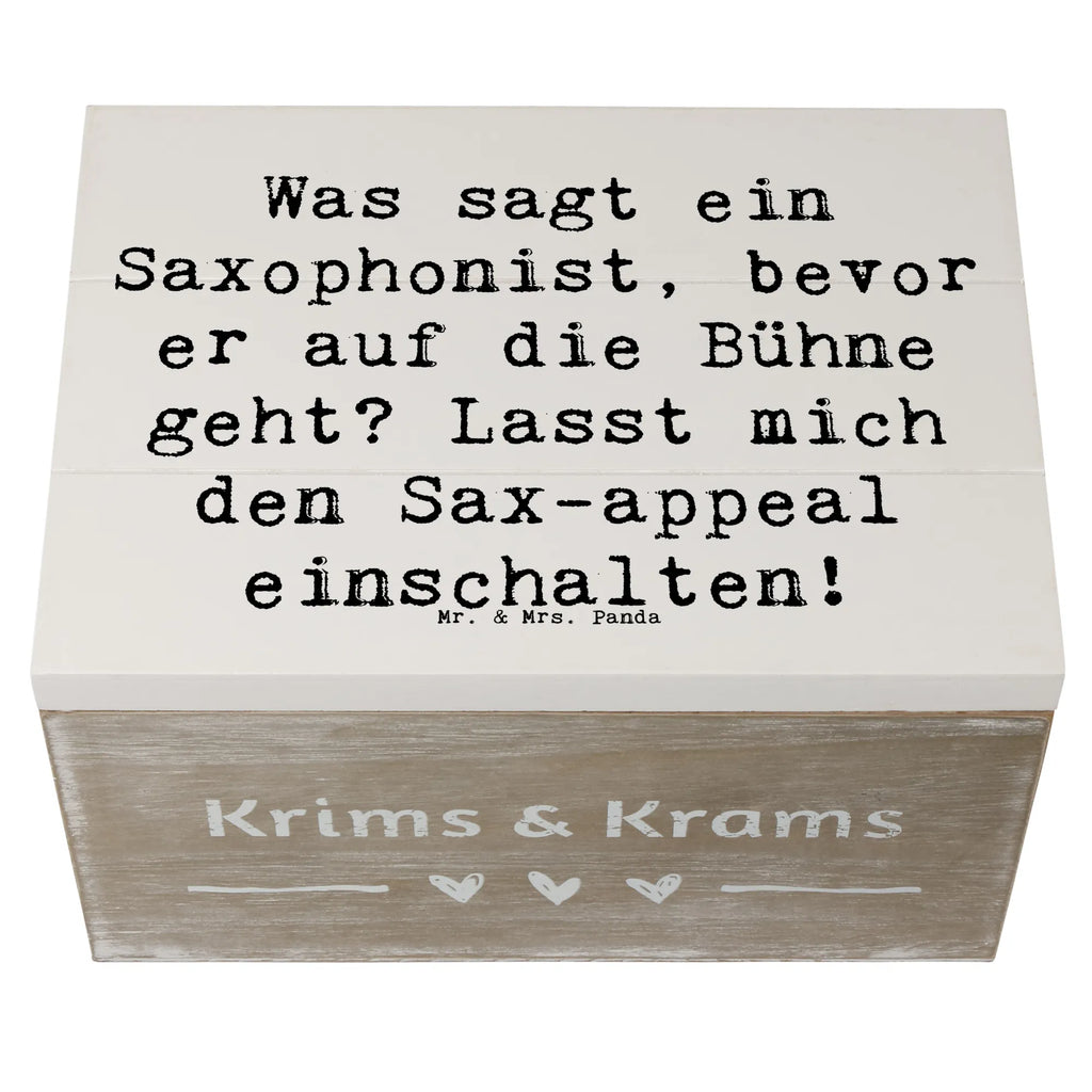 Holzkiste Spruch Magischer Saxophon-Charme Holzkiste, Kiste, Schatzkiste, Truhe, Schatulle, XXL, Erinnerungsbox, Erinnerungskiste, Dekokiste, Aufbewahrungsbox, Geschenkbox, Geschenkdose, Instrumente, Geschenke Musiker, Musikliebhaber