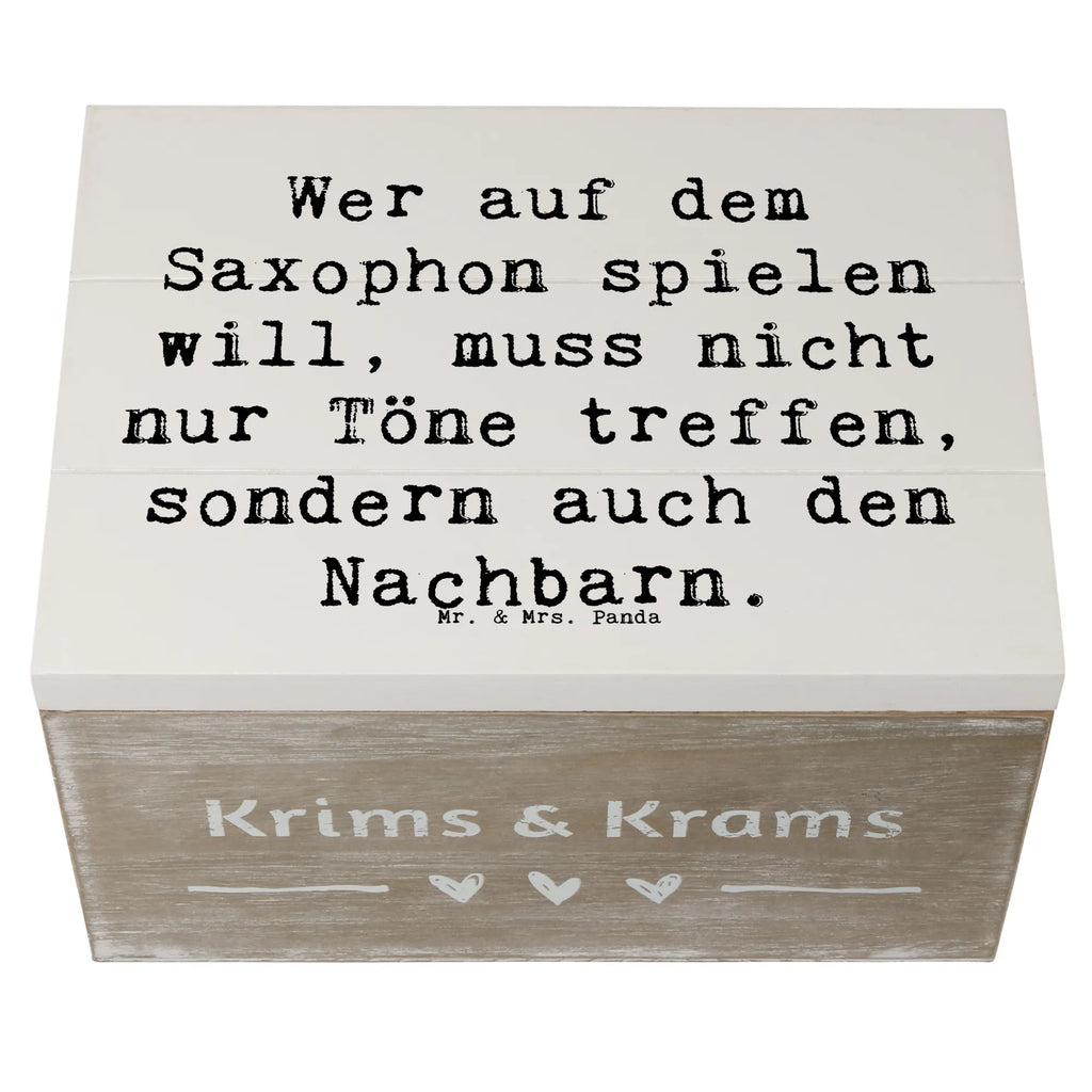 Holzkiste Spruch Saxophon Spieler Holzkiste, Kiste, Schatzkiste, Truhe, Schatulle, XXL, Erinnerungsbox, Erinnerungskiste, Dekokiste, Aufbewahrungsbox, Geschenkbox, Geschenkdose, Instrumente, Geschenke Musiker, Musikliebhaber