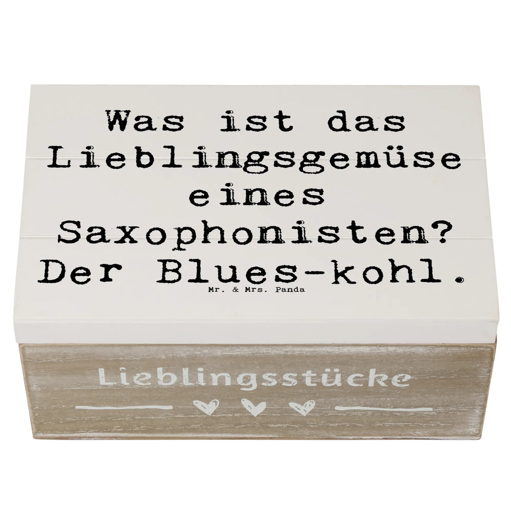 Holzkiste Spruch Saxophon Blues Holzkiste, Kiste, Schatzkiste, Truhe, Schatulle, XXL, Erinnerungsbox, Erinnerungskiste, Dekokiste, Aufbewahrungsbox, Geschenkbox, Geschenkdose, Instrumente, Geschenke Musiker, Musikliebhaber