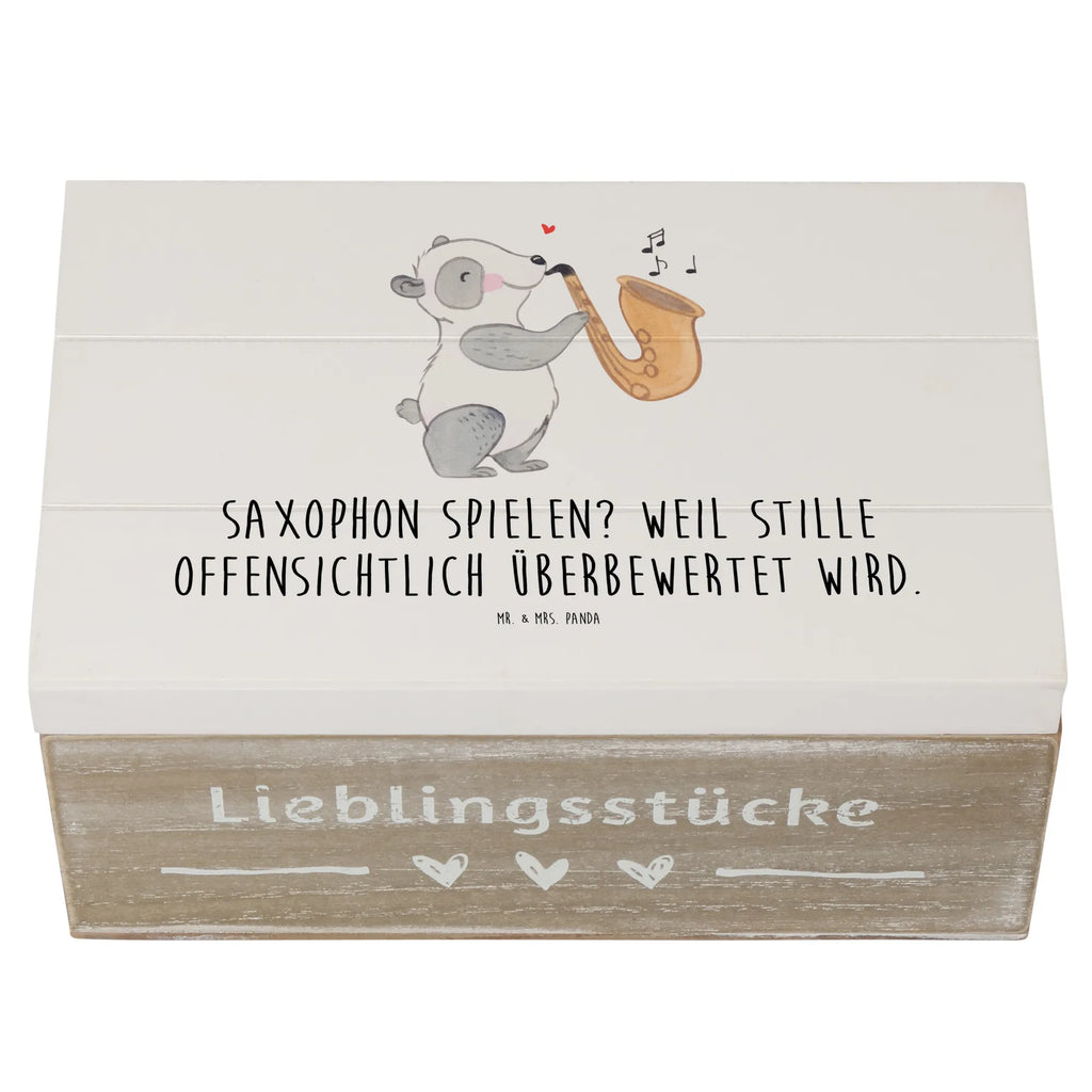 Holzkiste Saxophon Leidenschaft Holzkiste, Kiste, Schatzkiste, Truhe, Schatulle, XXL, Erinnerungsbox, Erinnerungskiste, Dekokiste, Aufbewahrungsbox, Geschenkbox, Geschenkdose, Instrumente, Geschenke Musiker, Musikliebhaber