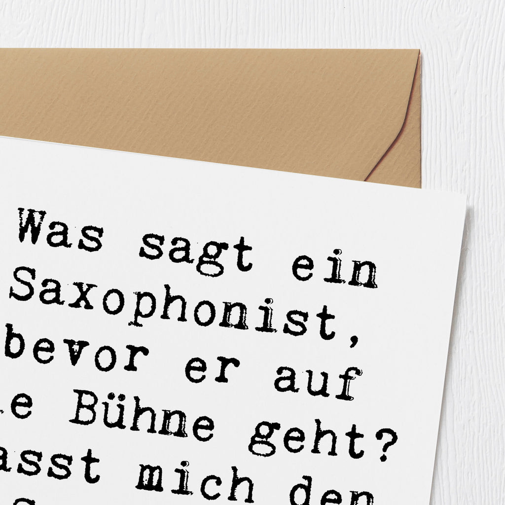 Deluxe Karte Spruch Magischer Saxophon-Charme Karte, Grußkarte, Klappkarte, Einladungskarte, Glückwunschkarte, Hochzeitskarte, Geburtstagskarte, Hochwertige Grußkarte, Hochwertige Klappkarte, Instrumente, Geschenke Musiker, Musikliebhaber