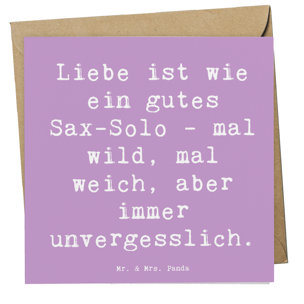 Deluxe Karte Spruch Saxophon Liebe Karte, Grußkarte, Klappkarte, Einladungskarte, Glückwunschkarte, Hochzeitskarte, Geburtstagskarte, Hochwertige Grußkarte, Hochwertige Klappkarte, Instrumente, Geschenke Musiker, Musikliebhaber