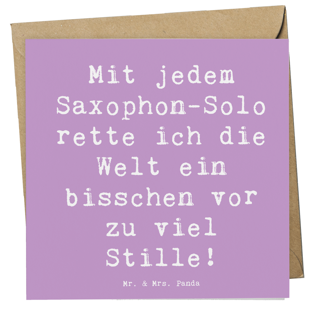 Deluxe Karte Spruch Saxophon Magie Karte, Grußkarte, Klappkarte, Einladungskarte, Glückwunschkarte, Hochzeitskarte, Geburtstagskarte, Hochwertige Grußkarte, Hochwertige Klappkarte, Instrumente, Geschenke Musiker, Musikliebhaber