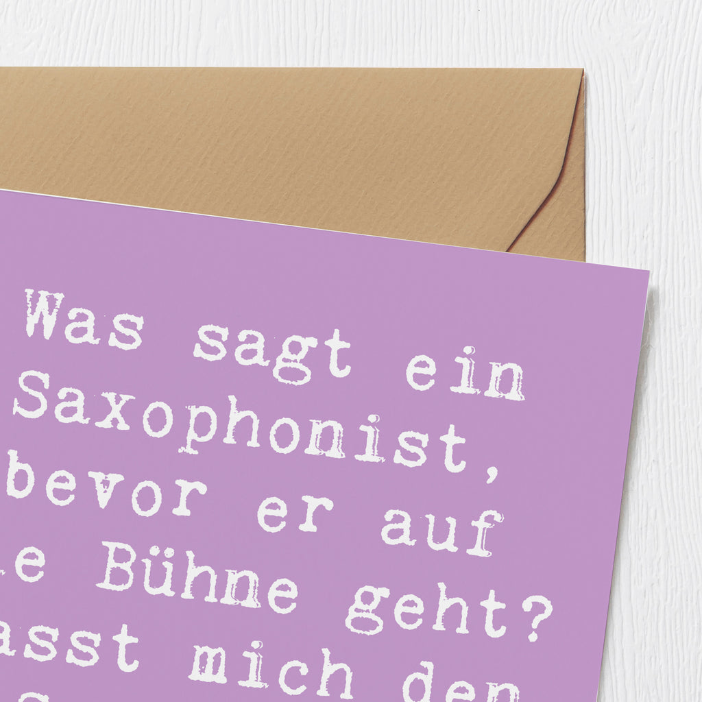 Deluxe Karte Spruch Magischer Saxophon-Charme Karte, Grußkarte, Klappkarte, Einladungskarte, Glückwunschkarte, Hochzeitskarte, Geburtstagskarte, Hochwertige Grußkarte, Hochwertige Klappkarte, Instrumente, Geschenke Musiker, Musikliebhaber