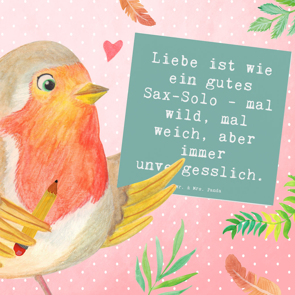 Deluxe Karte Spruch Saxophon Liebe Karte, Grußkarte, Klappkarte, Einladungskarte, Glückwunschkarte, Hochzeitskarte, Geburtstagskarte, Hochwertige Grußkarte, Hochwertige Klappkarte, Instrumente, Geschenke Musiker, Musikliebhaber