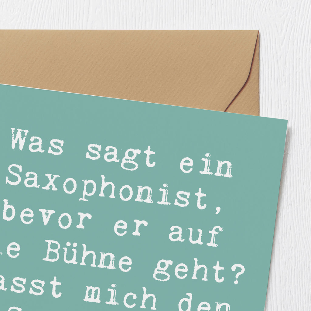 Deluxe Karte Spruch Magischer Saxophon-Charme Karte, Grußkarte, Klappkarte, Einladungskarte, Glückwunschkarte, Hochzeitskarte, Geburtstagskarte, Hochwertige Grußkarte, Hochwertige Klappkarte, Instrumente, Geschenke Musiker, Musikliebhaber