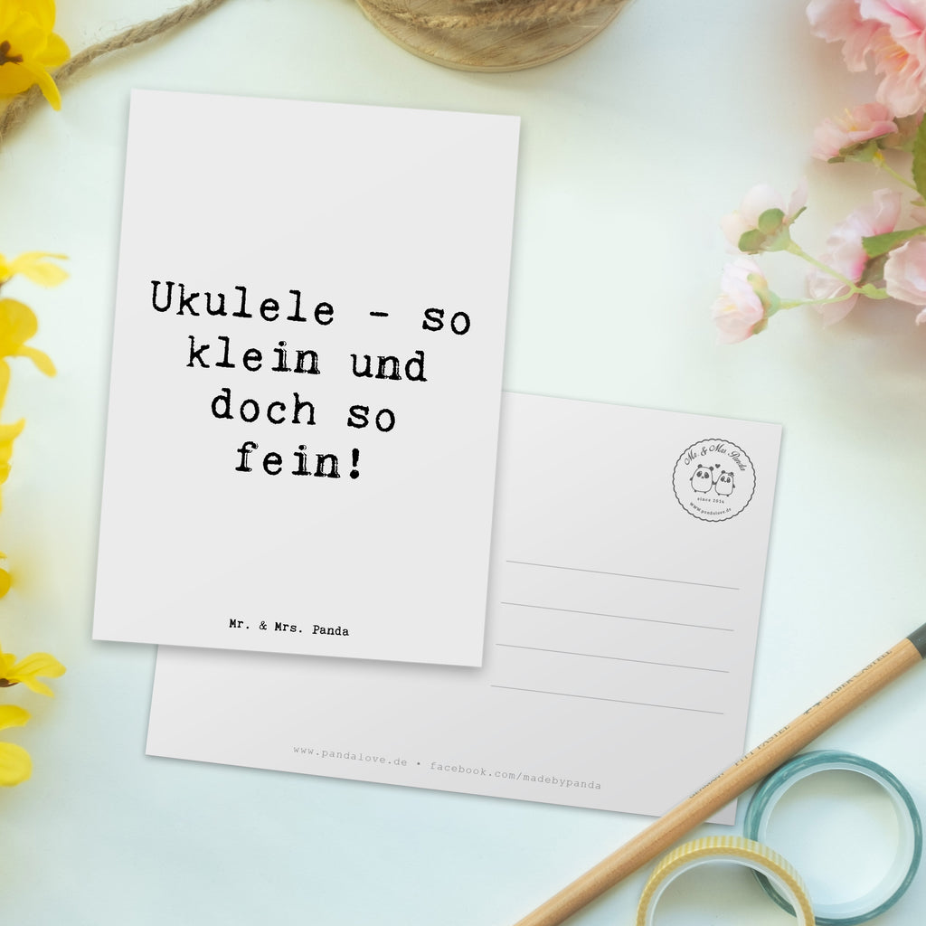 Postkarte Spruch Zauberhafte Ukulele Postkarte, Karte, Geschenkkarte, Grußkarte, Einladung, Ansichtskarte, Geburtstagskarte, Einladungskarte, Dankeskarte, Ansichtskarten, Einladung Geburtstag, Einladungskarten Geburtstag, Instrumente, Geschenke Musiker, Musikliebhaber