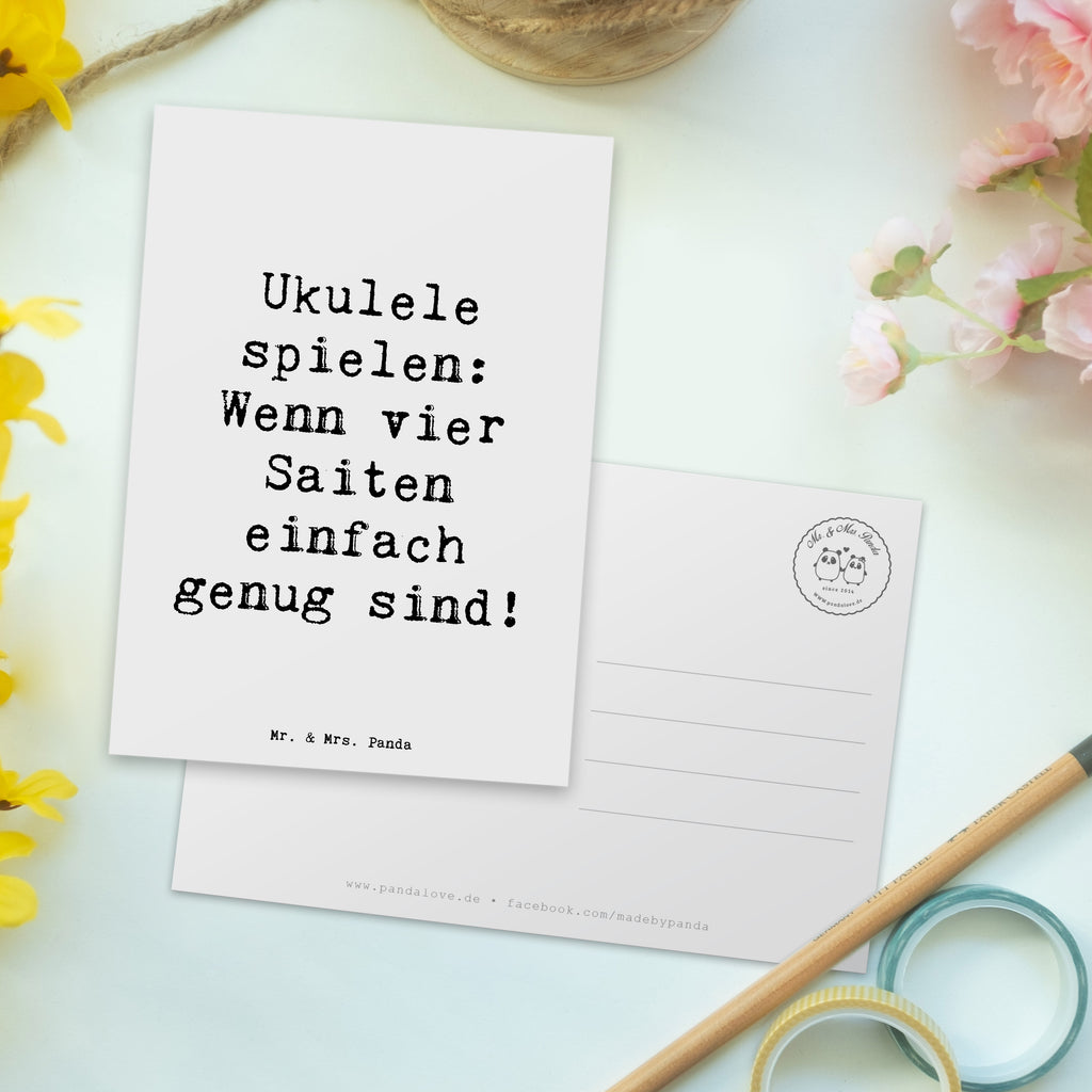 Postkarte Spruch Ukulele Freude Postkarte, Karte, Geschenkkarte, Grußkarte, Einladung, Ansichtskarte, Geburtstagskarte, Einladungskarte, Dankeskarte, Ansichtskarten, Einladung Geburtstag, Einladungskarten Geburtstag, Instrumente, Geschenke Musiker, Musikliebhaber