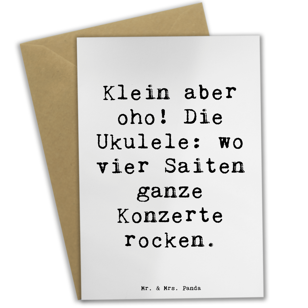 Grußkarte Spruch Ukulele Magie Grußkarte, Klappkarte, Einladungskarte, Glückwunschkarte, Hochzeitskarte, Geburtstagskarte, Karte, Ansichtskarten, Instrumente, Geschenke Musiker, Musikliebhaber